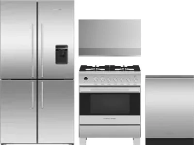 4 Piece Package Includes Refrigerator, Range, Hood And Dishwasher